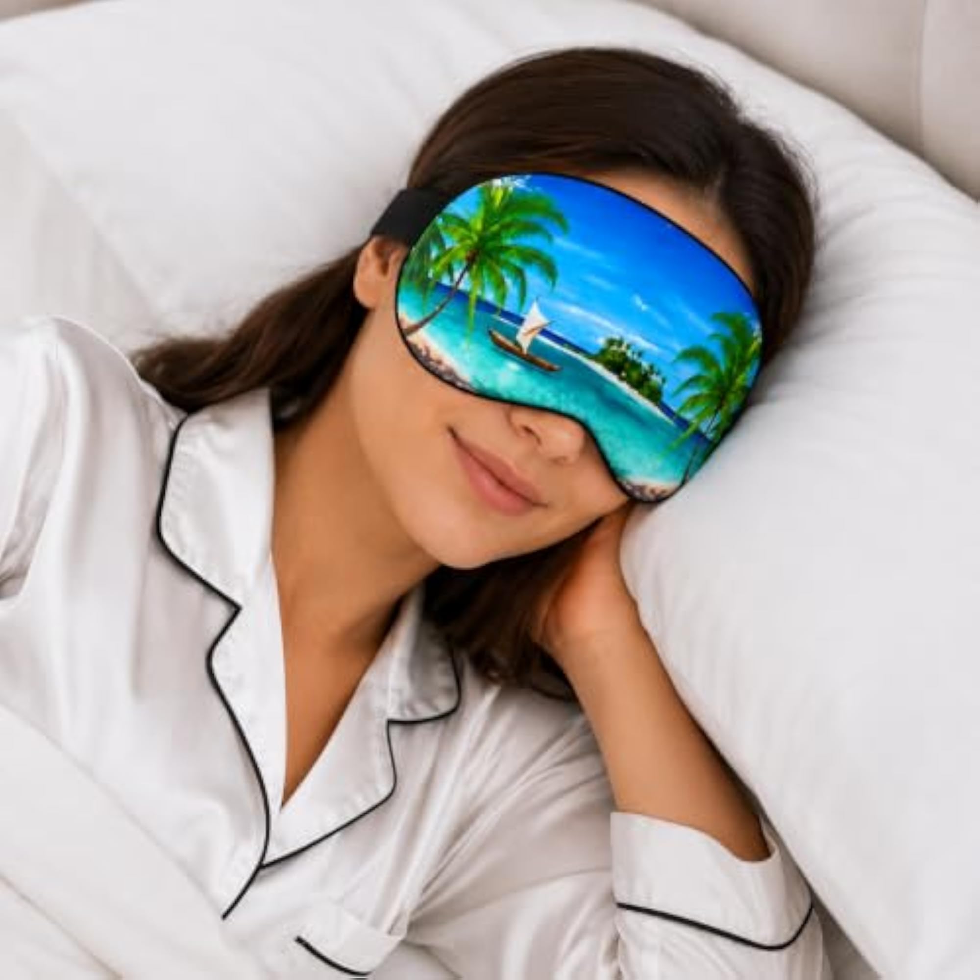 Luxury Island Beach Cooling Gel Eye Mask for Sleeping